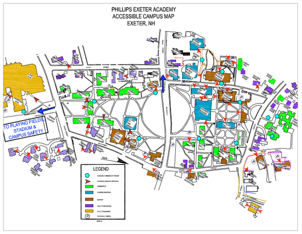 phillips academy andover campus map Phillips Exeter Academy Campus Map 20 Main St Exeter Nh Mappery phillips academy andover campus map