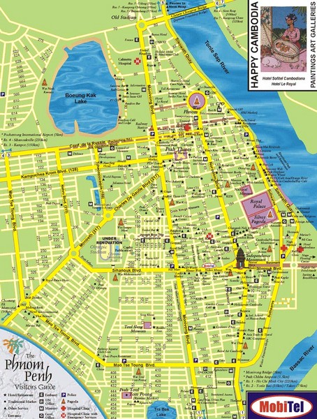 Phnom Penh Tourist Map