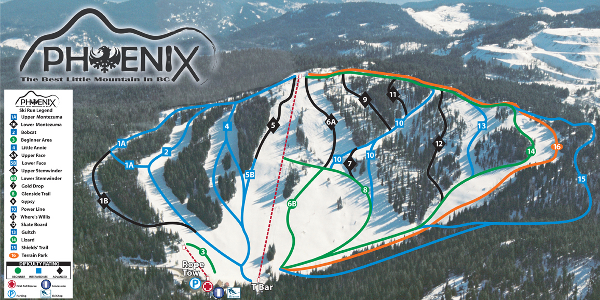 Phoenix Mountain Ski Trail Map