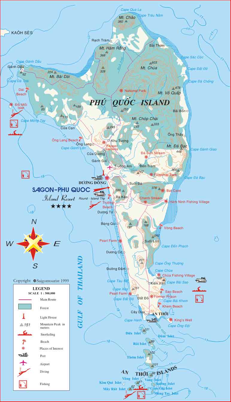 Phu Quoc Tourist Map - Phu Quoc • mappery