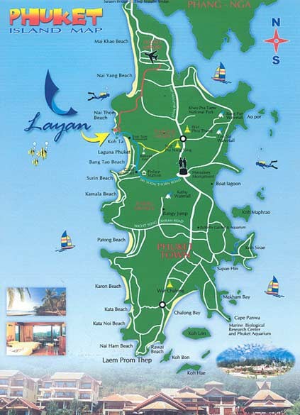 Phuket Island Tourist Map