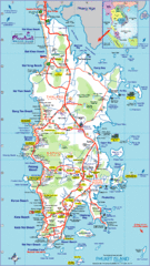 Phuket Island Tourist Map Phuket Island Tourist Map