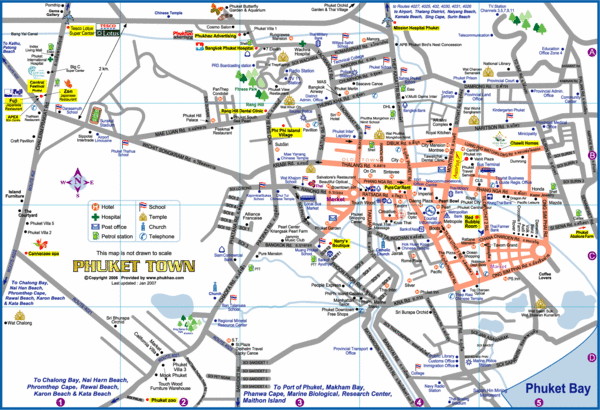 Phuket Town Map