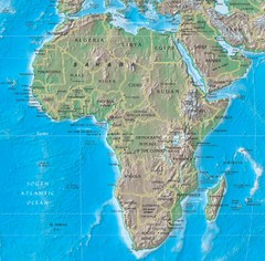Physical Africa Map