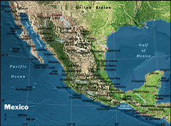 Physical Mexico Map