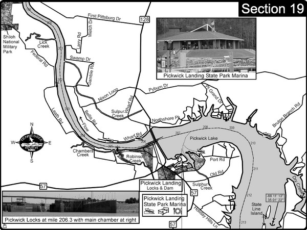 Pickwick Lake Tennessee River Map