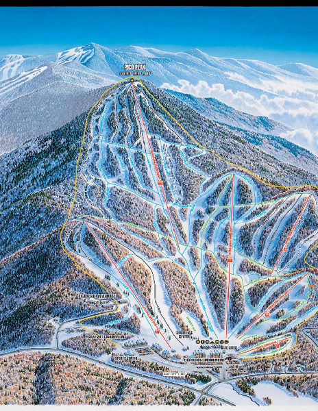 Pico Mountain Ski Trail Map