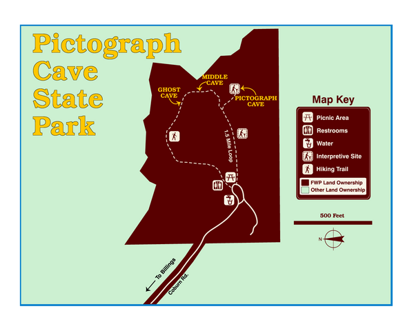 Pictograph Cave State Park Map
