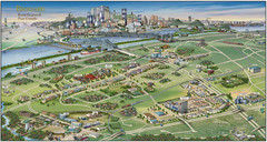 Pictorial map of Brossard