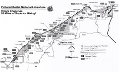Pictured Rocks Hikers Challange Map