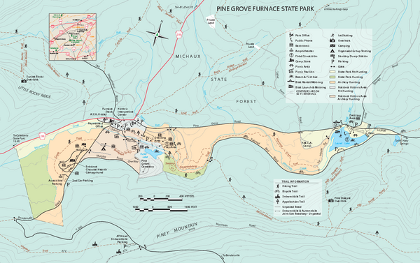 Pine Grove Furnace State Park map