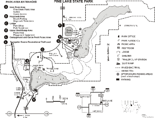 Pine Lake State Park Map