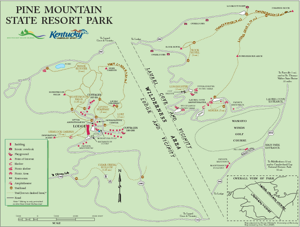 Pine Mountain State Resort Park Map