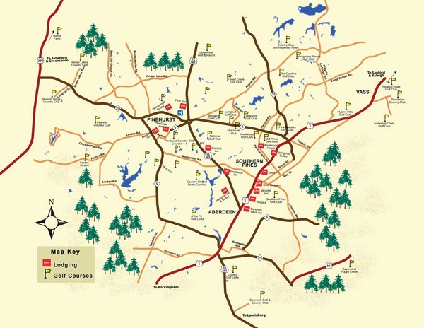 Pinehurst Golf Map