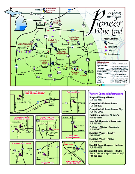 Pioneer Wine Trail Map