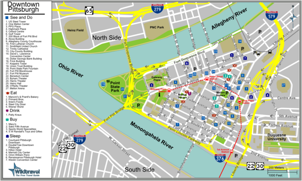 Pittsburgh Tourist Map