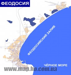 Plan of the Feodosiya (in Russian) Map