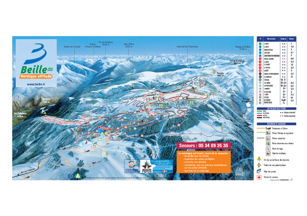 Plateau du Beille Ski Trail Map