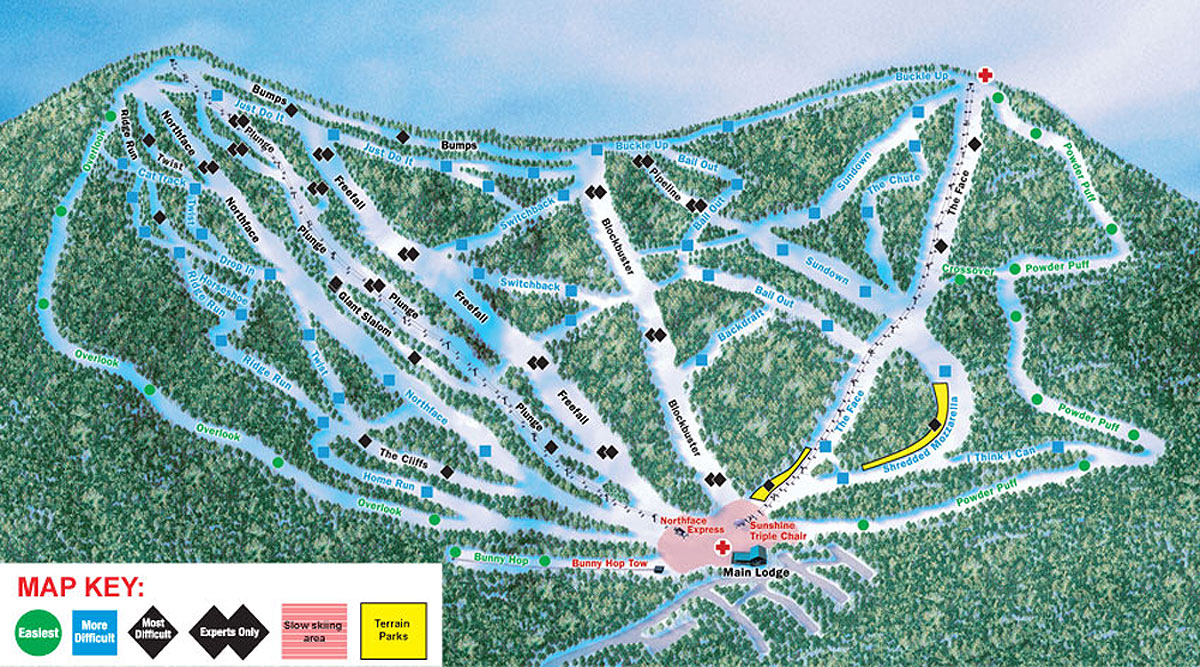 Plattekill Ski Trail Map 469 Plattekill Rd Roxbury NY 12474 • mappery