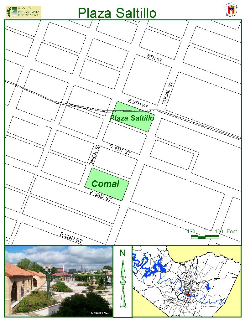 Plaza Saltillo Park Map 412 Comal St Austin • mappery