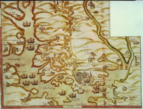 Plymouth Map 1500s