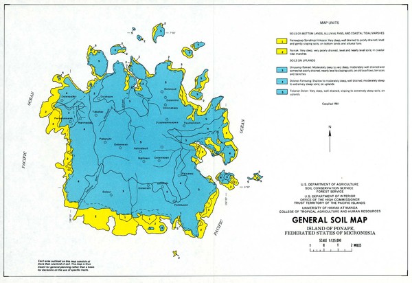 Pohnpei island soil Map