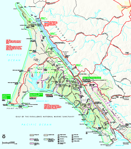 Point Reyes National Seashore Map