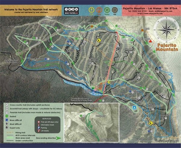 Pojarito Mountain bike Trail Map