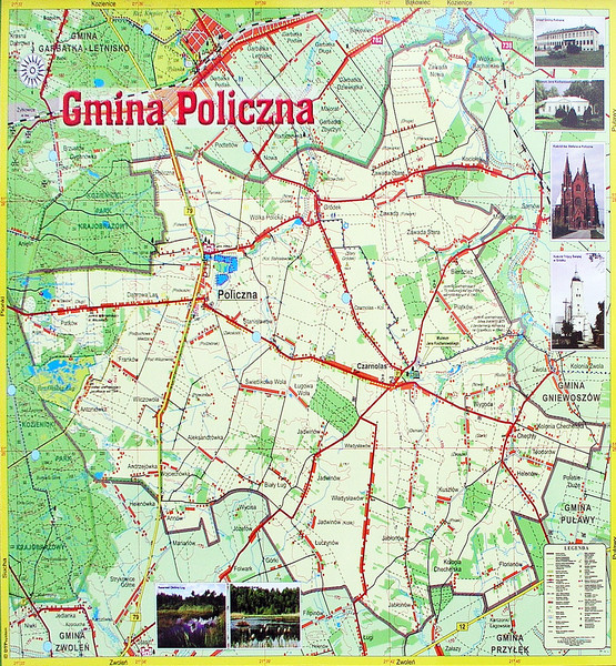 Policzna Commune Street Map