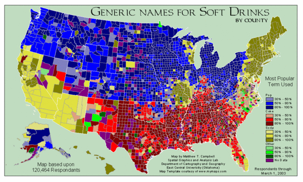 Pop vs Soda US Map