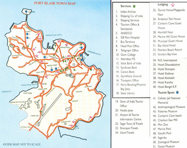 Port Blair Town Map