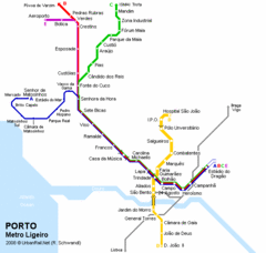 Porto Metro Ligeiro Map