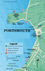 Portsmouth Dominica Map Portsmouth Dominica Map