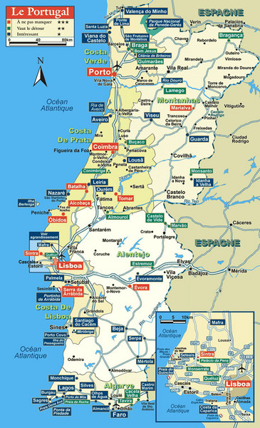 Portugal Tourist Map