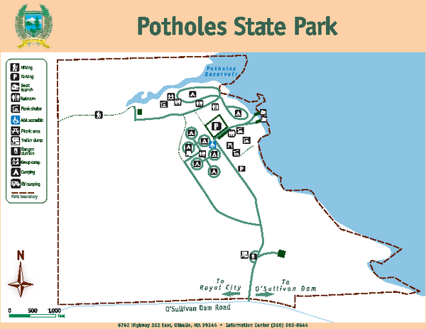 Potholes State Park Map