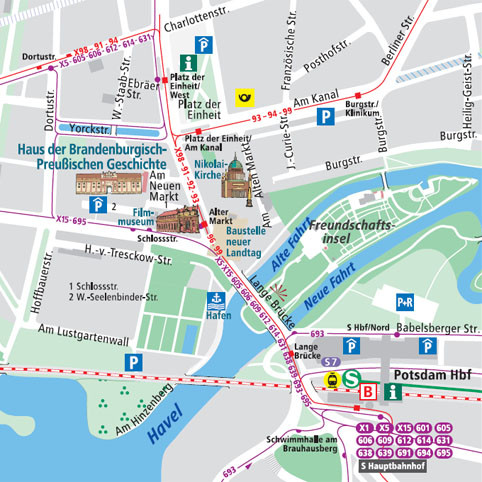 Potsdam City Center Map