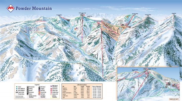 Powder Mountain Ski Trail Map