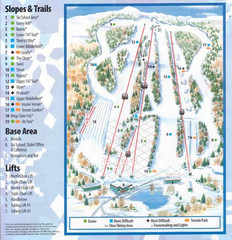 Powder Ridge Ski Area Ski Trail Map