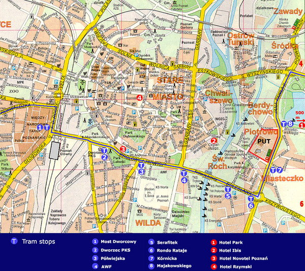 Poznan Tourist Map