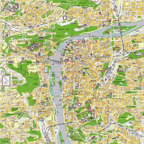 Prague City Center Map