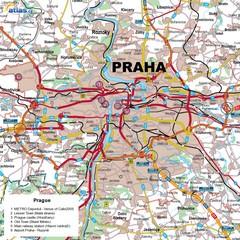 Prague, Czech Republic Tourist Map