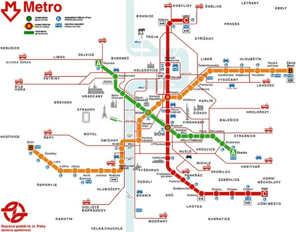 Prague Metro Map
