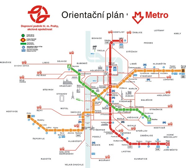 Prague Public Transport Map