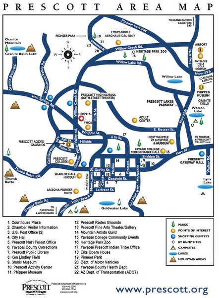 Prescott Area Map