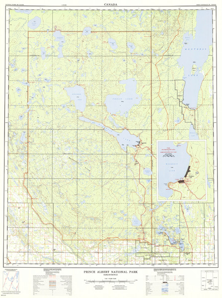 Prince Albert National Park Topo Map