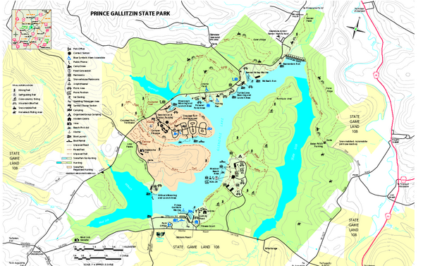 Prince Gallitzin State Park Map