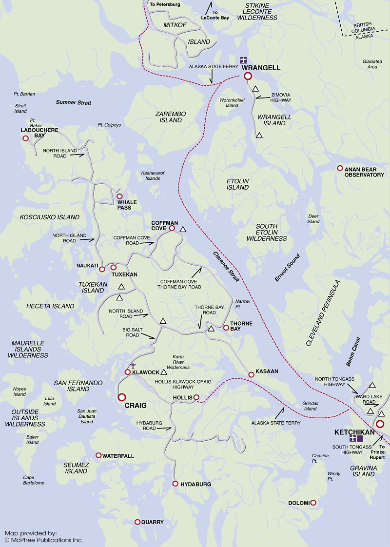 Prince Of Wales Alaska Map Prince Of Wales Island Map - Prince Of Wales Island Alaska • Mappery