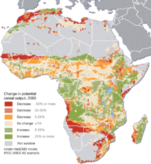 Projected climate change impacts for agriculture...