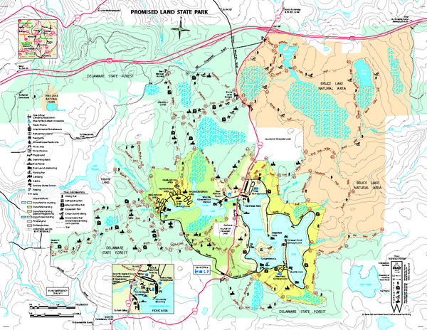 Promised Land State Park map