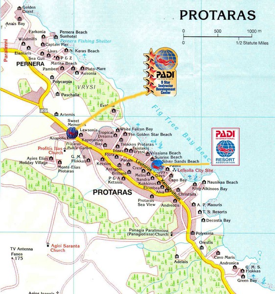 Protaras Map